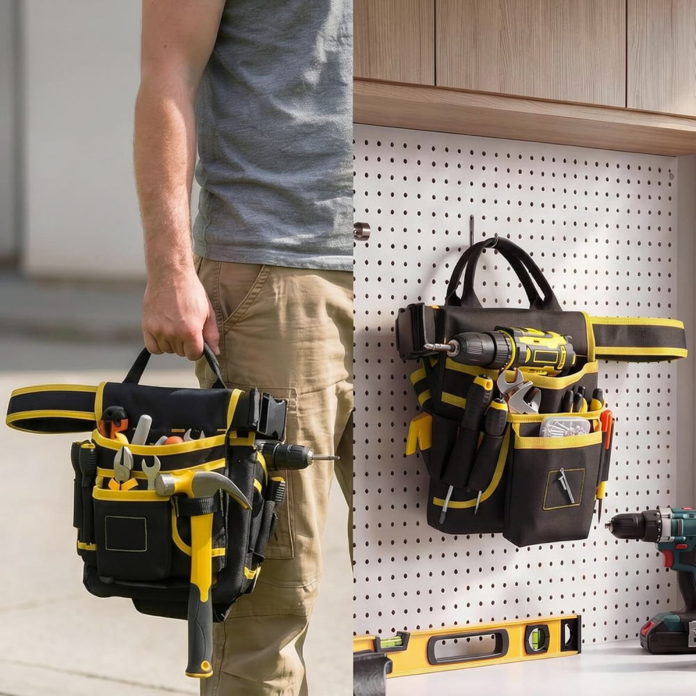 Heavy Duty Tool Organizer Pouc - Heavy Equipment Electrician ulasan dan harga